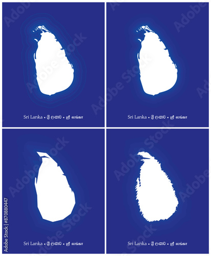 Sri Lanka Map Vector illustration