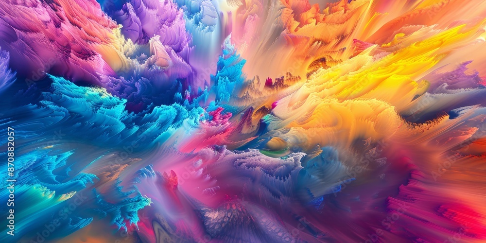 Vivid Abstract Digital Art with a Burst of Colors Vivid Abstract Digital Art with a Burst of Colors