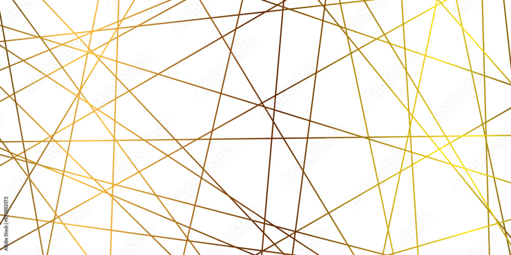 Obraz premium Luxury premium golden random chaotic wave lines abstract background. Vector, illustration