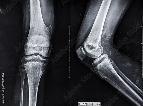 Fotografie X Ray image of osteochondroma, most common benign bone tumour