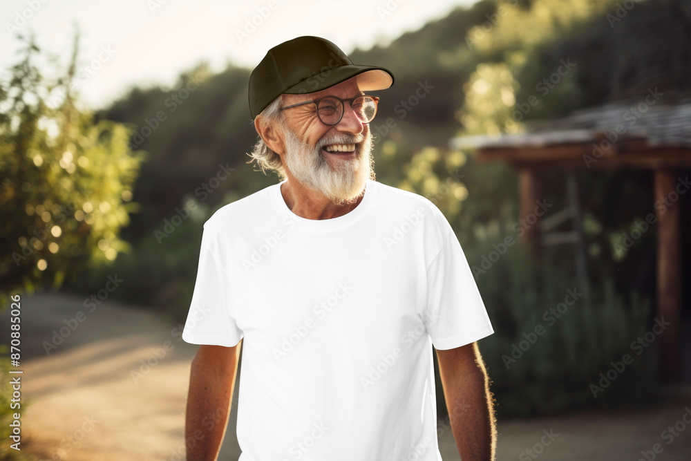 Obraz premium Men's t-shirt png mockup, transparent design