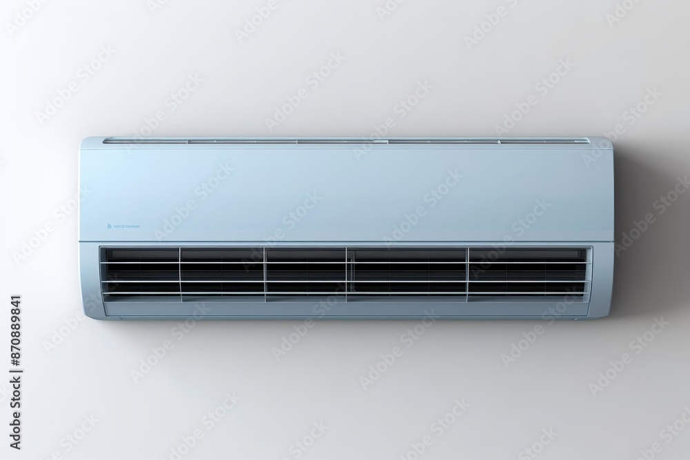 Realistic split air conditioning system mockup for climate control in homes and offices Realistic split air conditioning system mockup for climate control in homes and offices