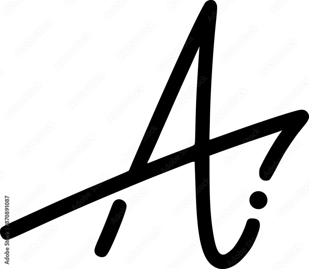 elegant letter a initial handwritten signature icon logo design elegant letter a initial handwritten signature icon logo design