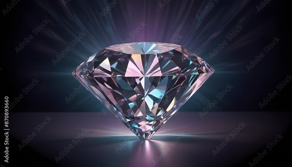 Stunning diamond on a dark background with copy space Stunning diamond on a dark background with copy space