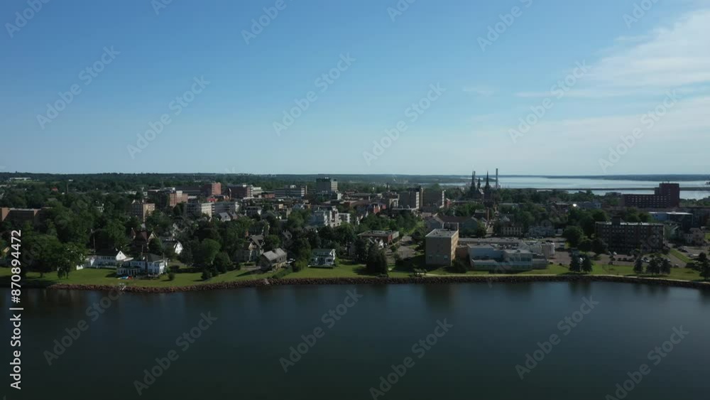 aerial view of charlottetown city in PEI Canada aerial view of charlottetown city in PEI Canada