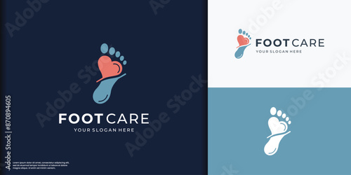 feminine foot care logo design inspiration. vector illustration