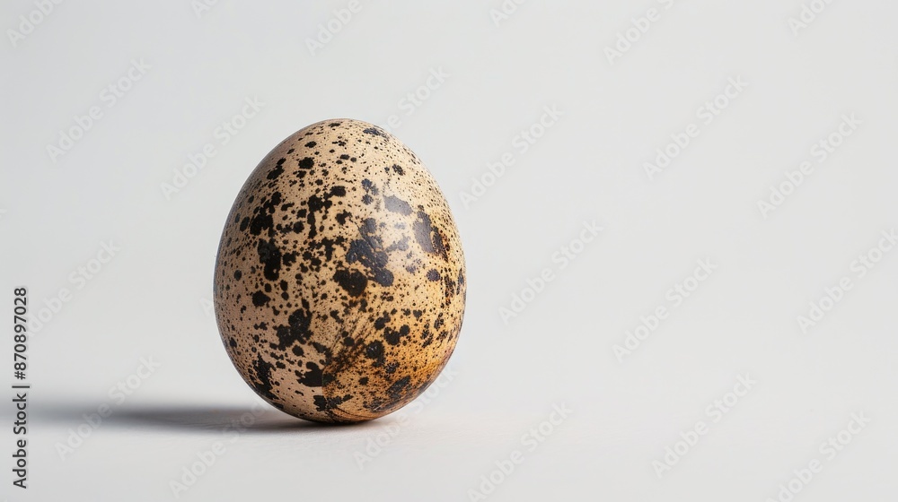 Quail egg isolated on a white backdrop Quail egg isolated on a white backdrop