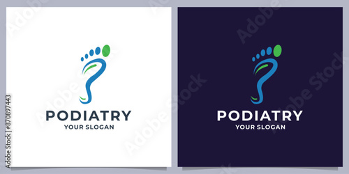 podiatry logo design vector icon symbol template