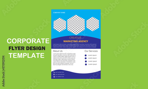 Creative modern minimal flyer template design 