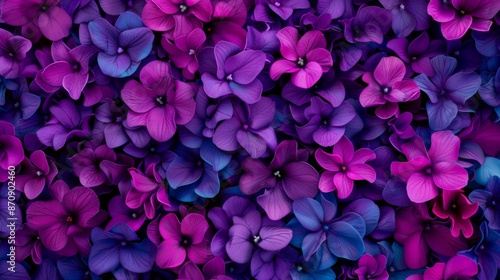 Vibrant Purple Floral Background: A Tranquil Tapestry of Blooming Petals