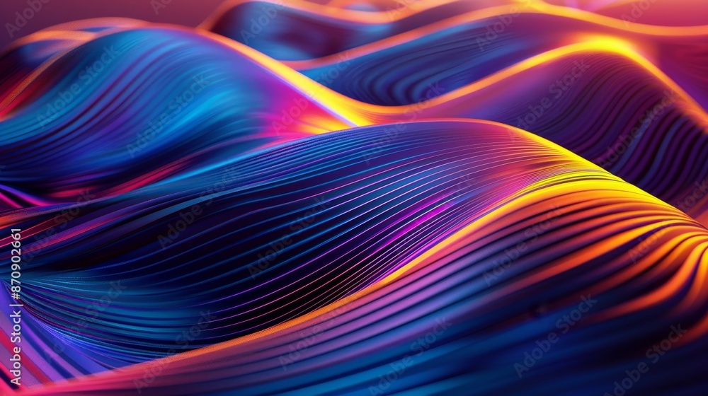 Stunning abstract digital waves in vibrant colors of blue, purple, and orange. Perfect for background, wallpaper, or artistic projects. Stunning abstract digital waves in vibrant colors of blue, purple, and orange. Perfect for background, wallpaper, or artistic projects.