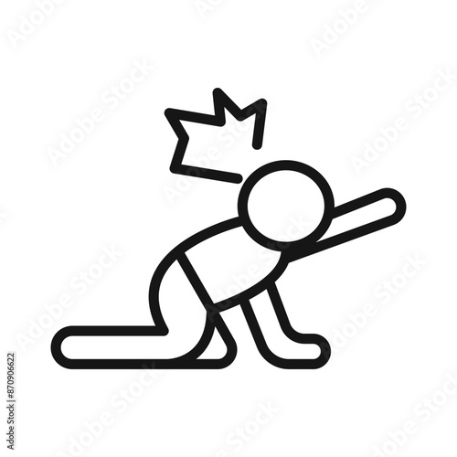 abandonment icon Black line art vector