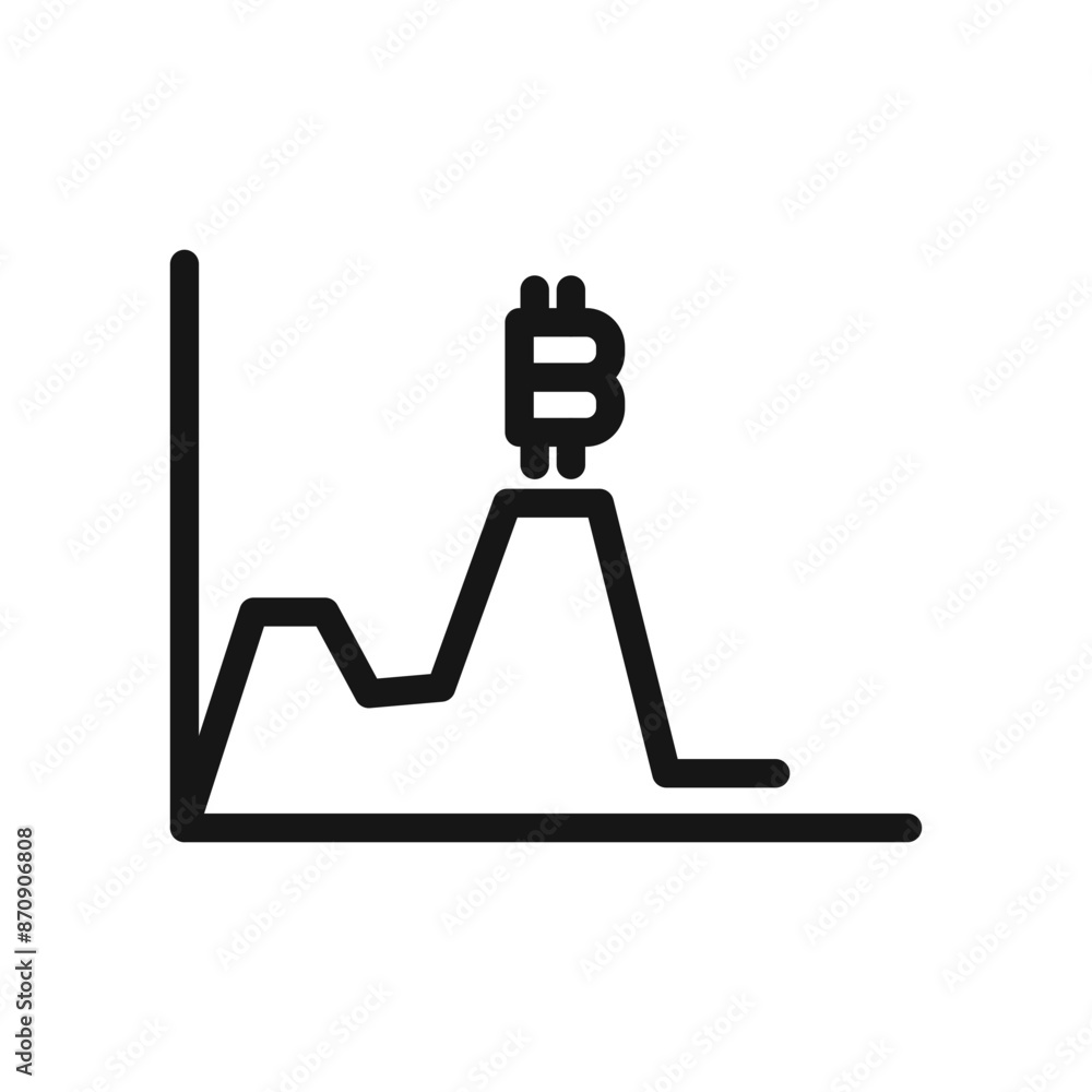 Bitcoin Evolution icon Black line art vector Bitcoin Evolution icon Black line art vector