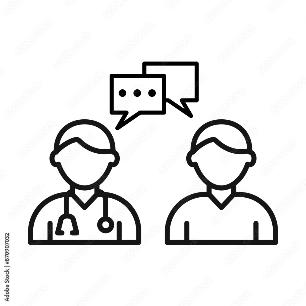 Chat consultation icon Black line art vector Chat consultation icon Black line art vector