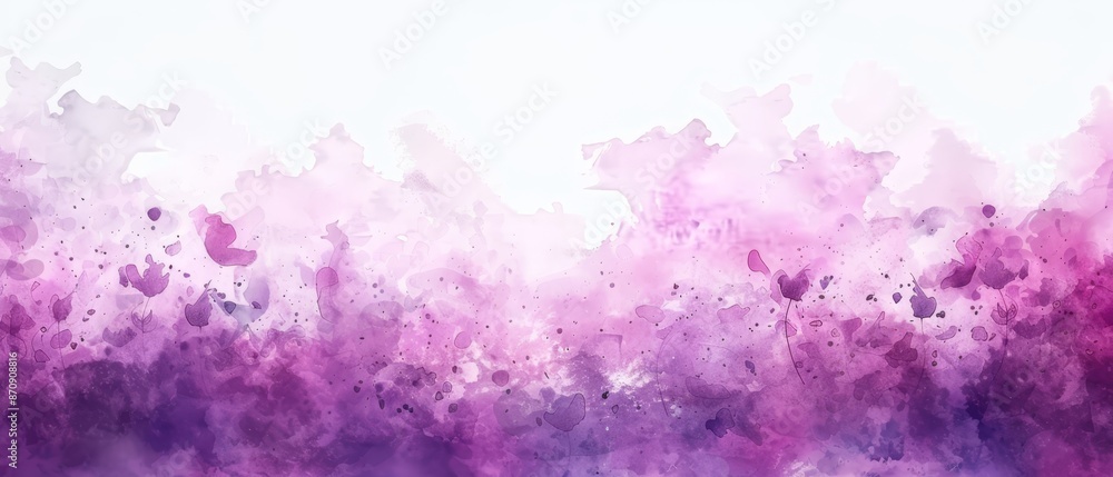 A purple-white backdrop with watercolor paint splatters in the lower half A purple-white backdrop with watercolor paint splatters in the lower half
