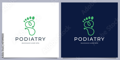 simple and modern podiatry logo design concept inspiration