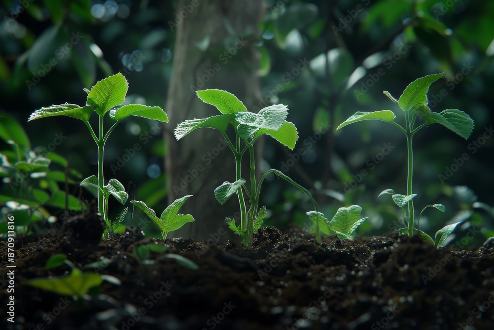 A time-lapse image capturing the growth of biodiesel crops from seedlings to full-grown plants. A time-lapse image capturing the growth of biodiesel crops from seedlings to full-grown plants.