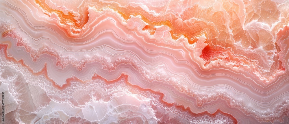 A detailed view of a marbled surface, featuring a red and yellow design on its left side A detailed view of a marbled surface, featuring a red and yellow design on its left side