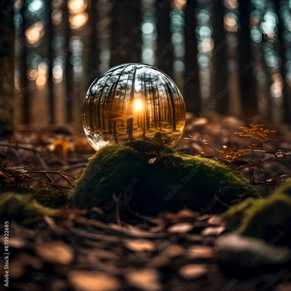 Fototapeta premium christmas ball in the park