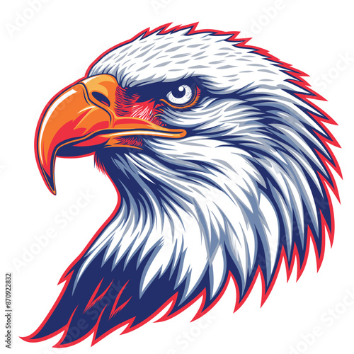 Illustrated Eagle Mascot: Logo, Mascot, Illustration, Vector Graphic for Sport and E-Sport Gaming Teams