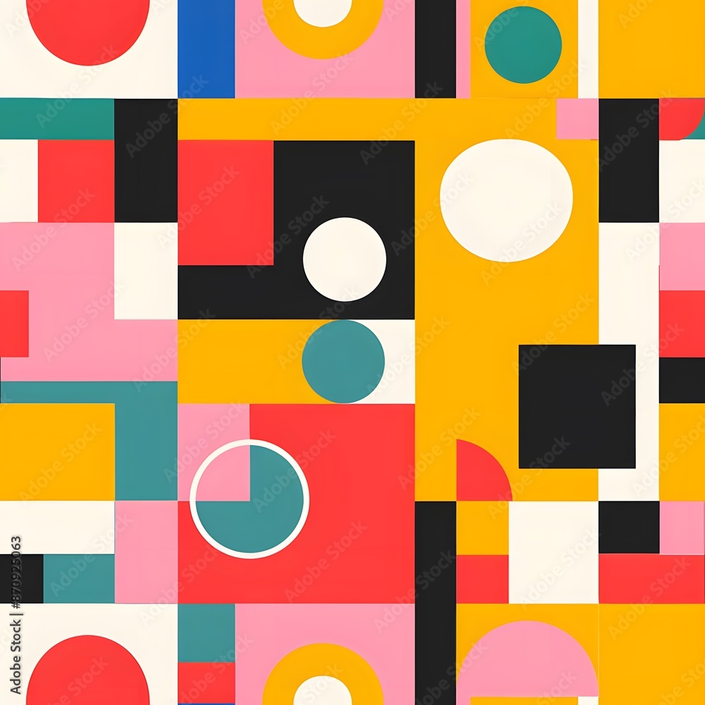 Abstract Geometric Pattern with Vibrant Colors Abstract Geometric Pattern with Vibrant Colors