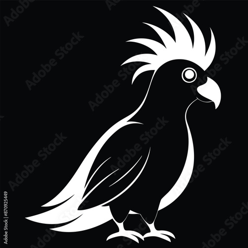 a cockatoo bird silhoueete