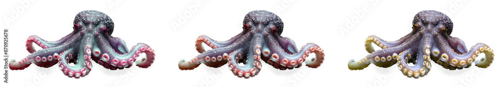 Obraz premium octopus isolated on white or transparent png