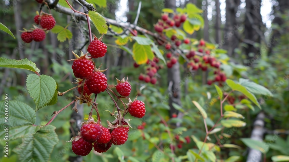 Wild berries hang heavy on the vines, a bounty for all who call the forest home. Wild berries hang heavy on the vines, a bounty for all who call the forest home.