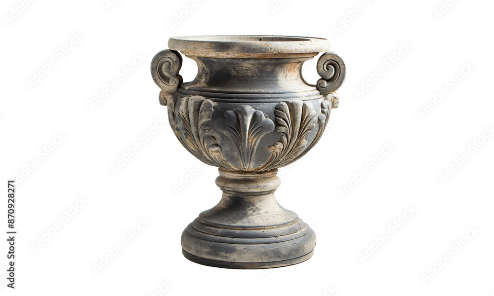 antique silver vase on transparent background antique silver vase on transparent background