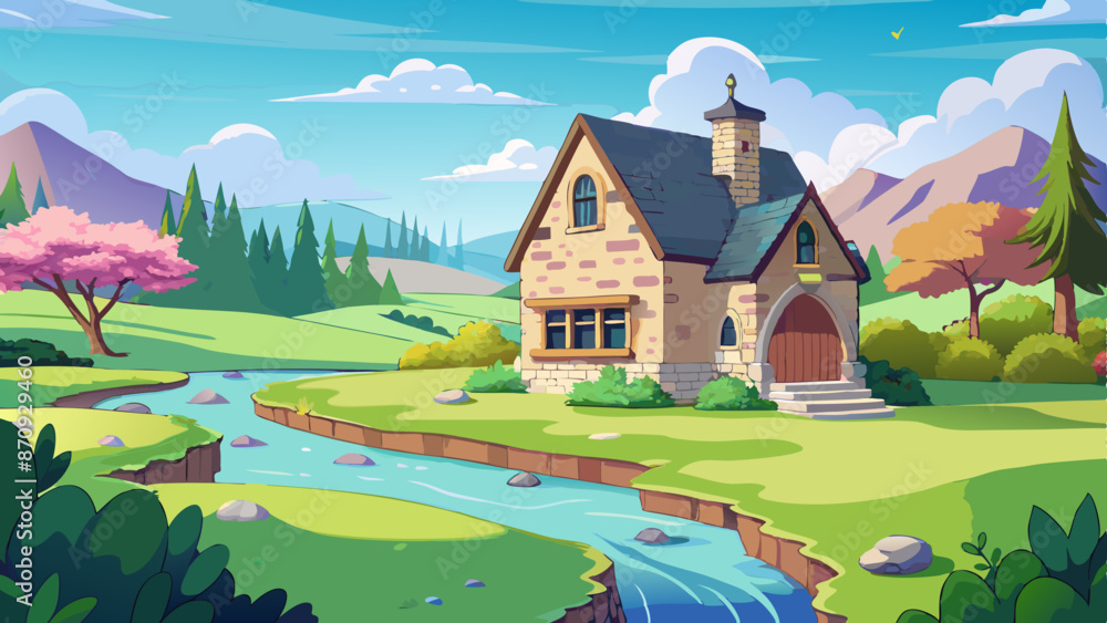 anime style the gentle flow of the river mirrors anime style the gentle flow of the river mirrors