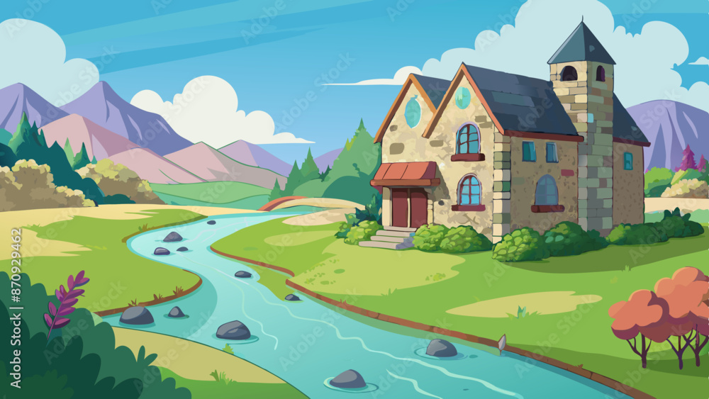 anime style the gentle flow of the river mirrors anime style the gentle flow of the river mirrors