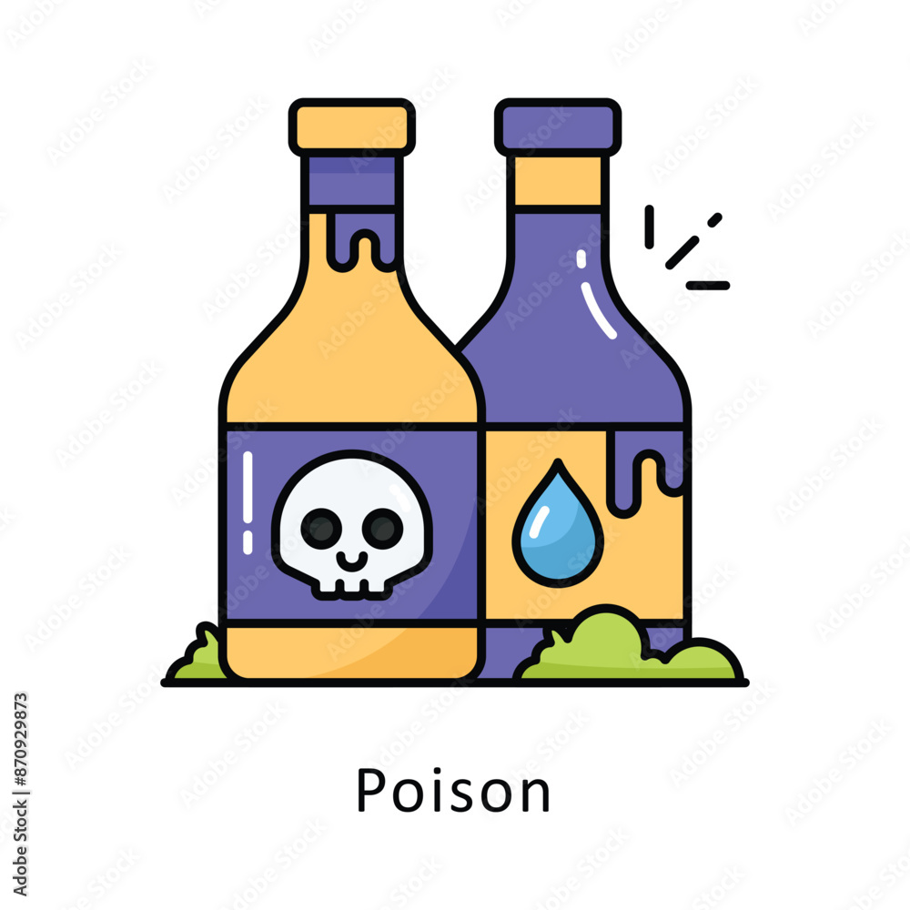 Poison vector Filled outline Design illustration. Symbol on White background EPS 10 File Poison vector Filled outline Design illustration. Symbol on White background EPS 10 File