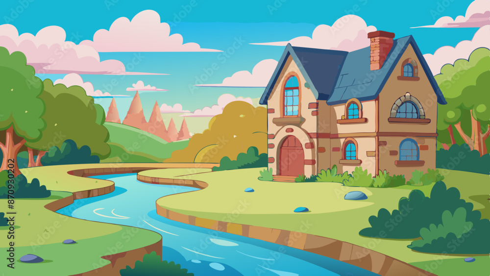 anime style the gentle flow of the river mirrors anime style the gentle flow of the river mirrors