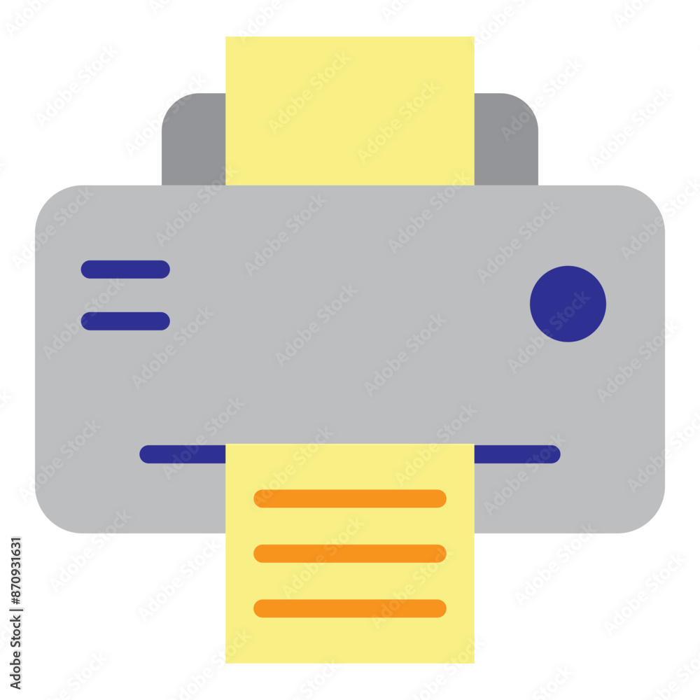 Printer Vector Line Flat Design Printer Vector Line Flat Design