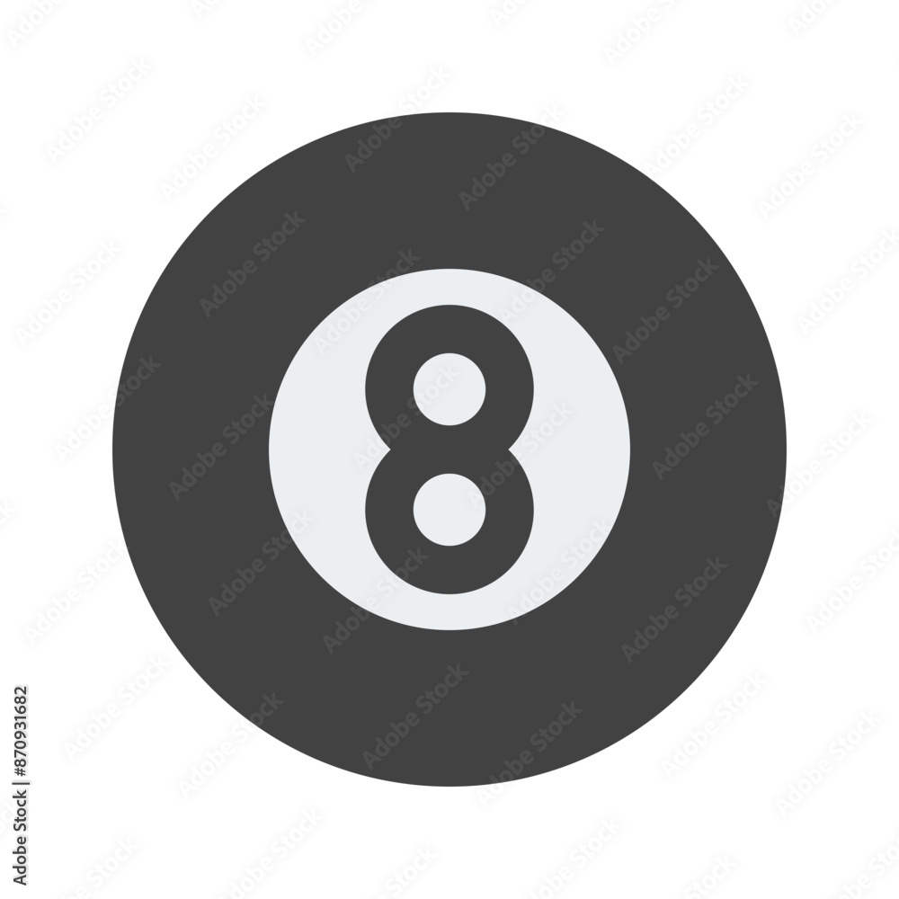 billiard ball flat icon billiard ball flat icon