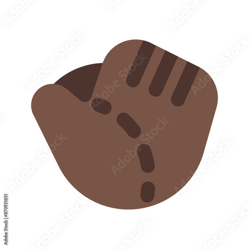 baseball glove flat icon