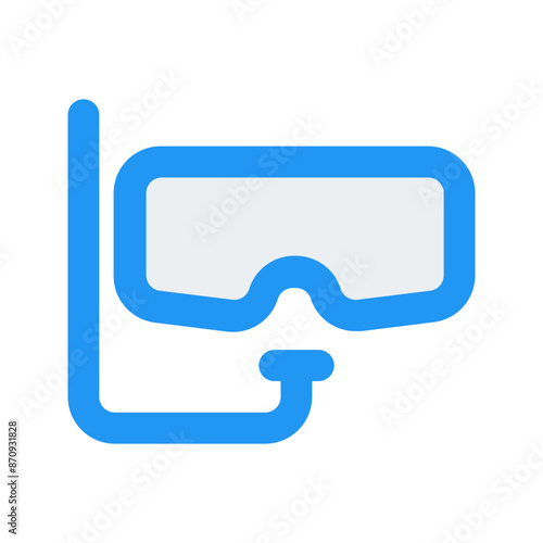 snorkeling flat icon