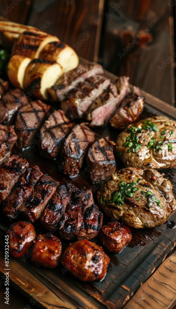 Enjoy the smoky and tender flavors of Argentina with our Asado, a traditional grilled meat dish Enjoy the smoky and tender flavors of Argentina with our Asado, a traditional grilled meat dish