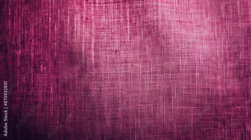 Fototapeta premium Raspberry Delight abstract vintage fabric background for design. Fabric cloth canvas texture. Rough, grain. Matte