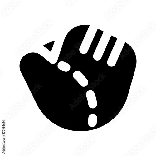 baseball glove glyph icon