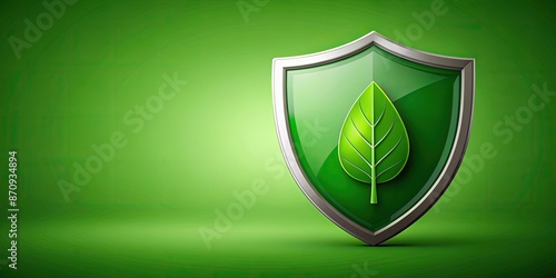 Green shield with a leaf symbol, representing eco-friendliness.