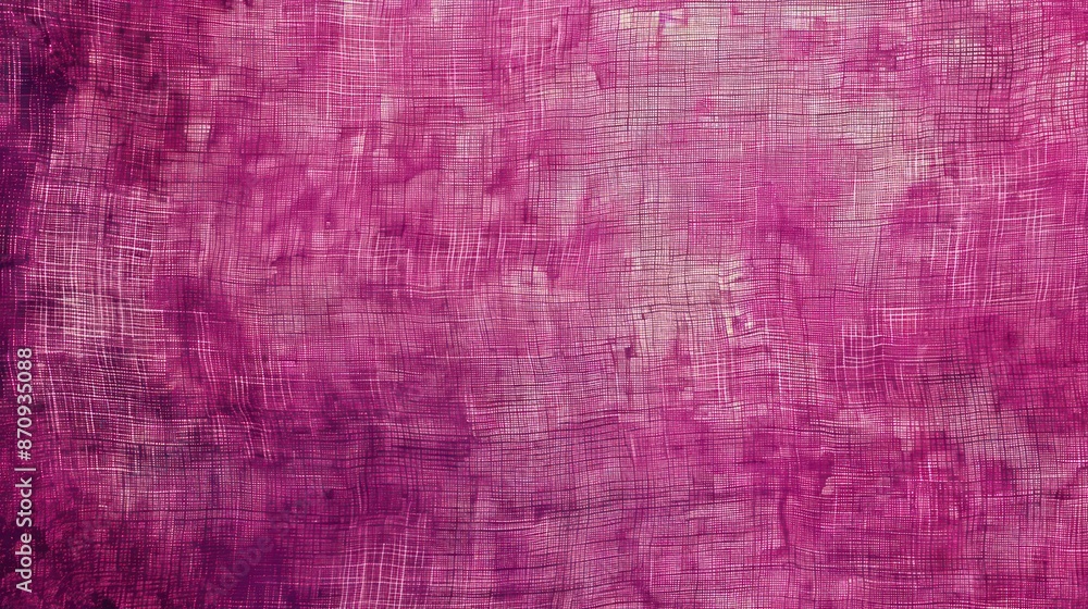 Fototapeta premium Raspberry Delight abstract vintage fabric background for design. Fabric cloth canvas texture. Rough, grain. Matte