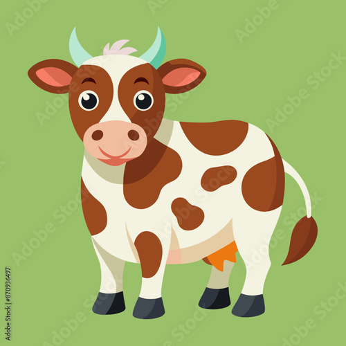 cow cartoon isolated on white