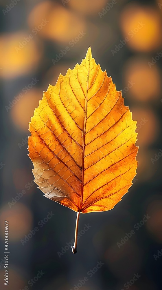 Ethereal Backlit Birch Leaf in Vivid Golden Yellow Digital Painting with Hyper-Detailed Clarity Ethereal Backlit Birch Leaf in Vivid Golden Yellow Digital Painting with Hyper-Detailed Clarity