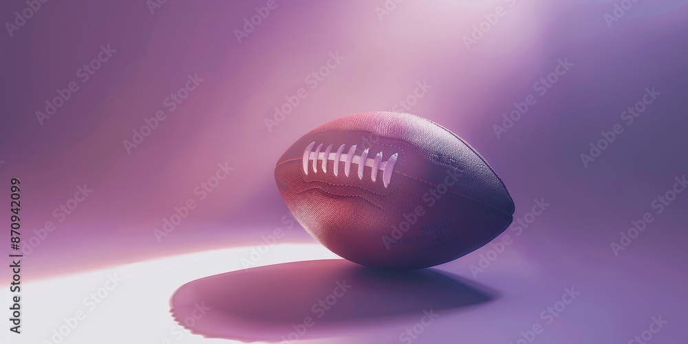 American football on a studio environment with spotlight from above right on it. American football on a studio environment with spotlight from above right on it.