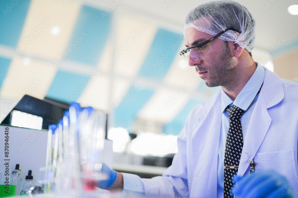 esteemed scientist man elegantly dressed in lab coats are meticulously testing chemicals innovative serums and cutting edge antibiotics to pioneer treatments for humans. crafting dietary supplements. esteemed scientist man elegantly dressed in lab coats are meticulously testing chemicals innovative serums and cutting edge antibiotics to pioneer treatments for humans. crafting dietary supplements.