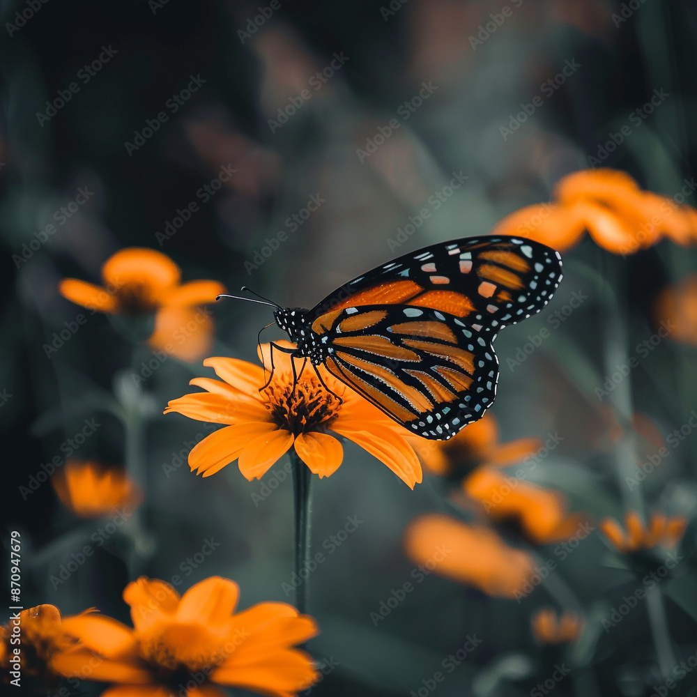 Obraz premium A beautiful butterfly sitting on a flower