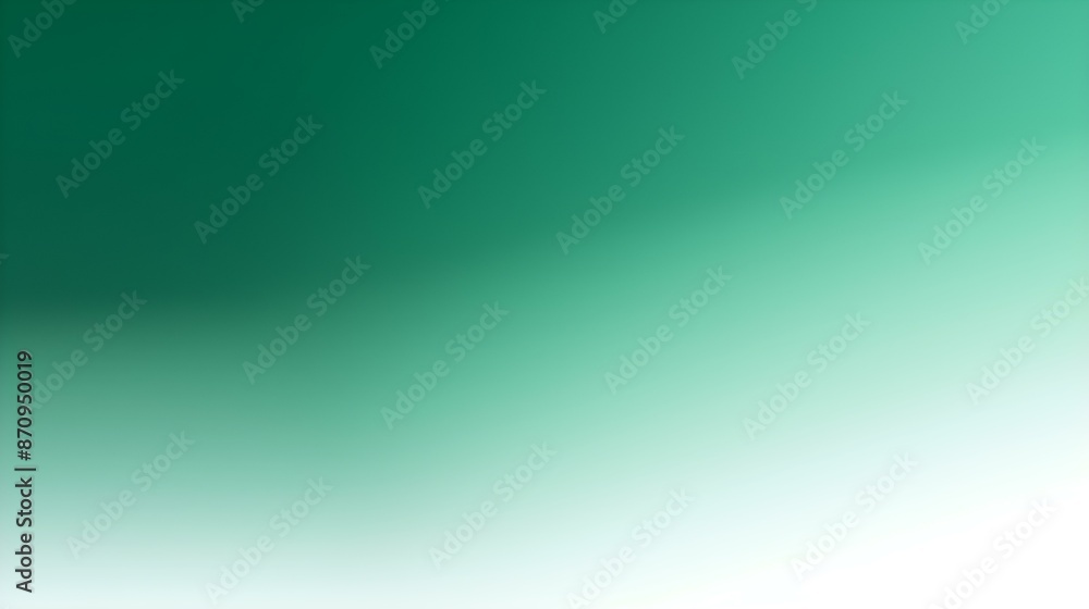 Obraz premium Gradient Background with soft Shapes fading from Dark Green to White. Elegant Presentation Template
