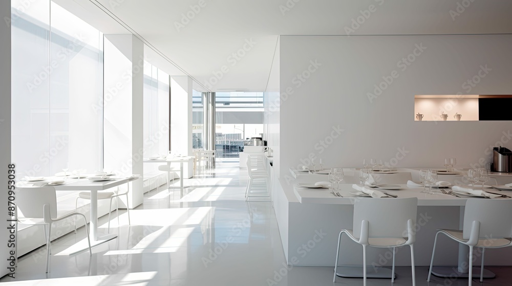 Fototapeta premium simple restaurant interiors