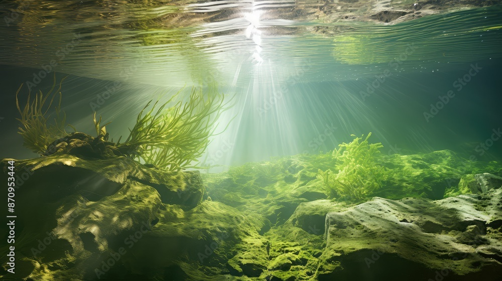 Obraz premium pond algae illustration